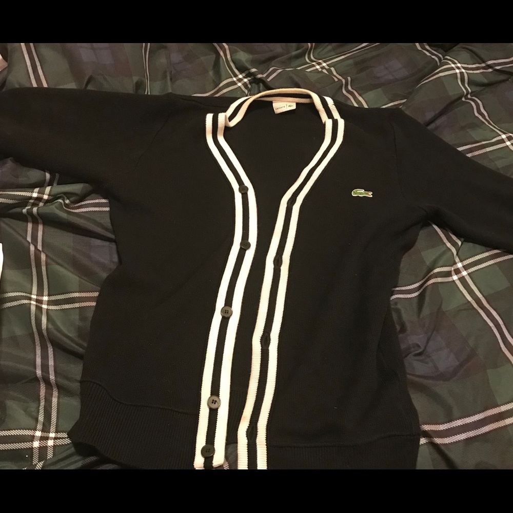 XS Lacoste cardigan.